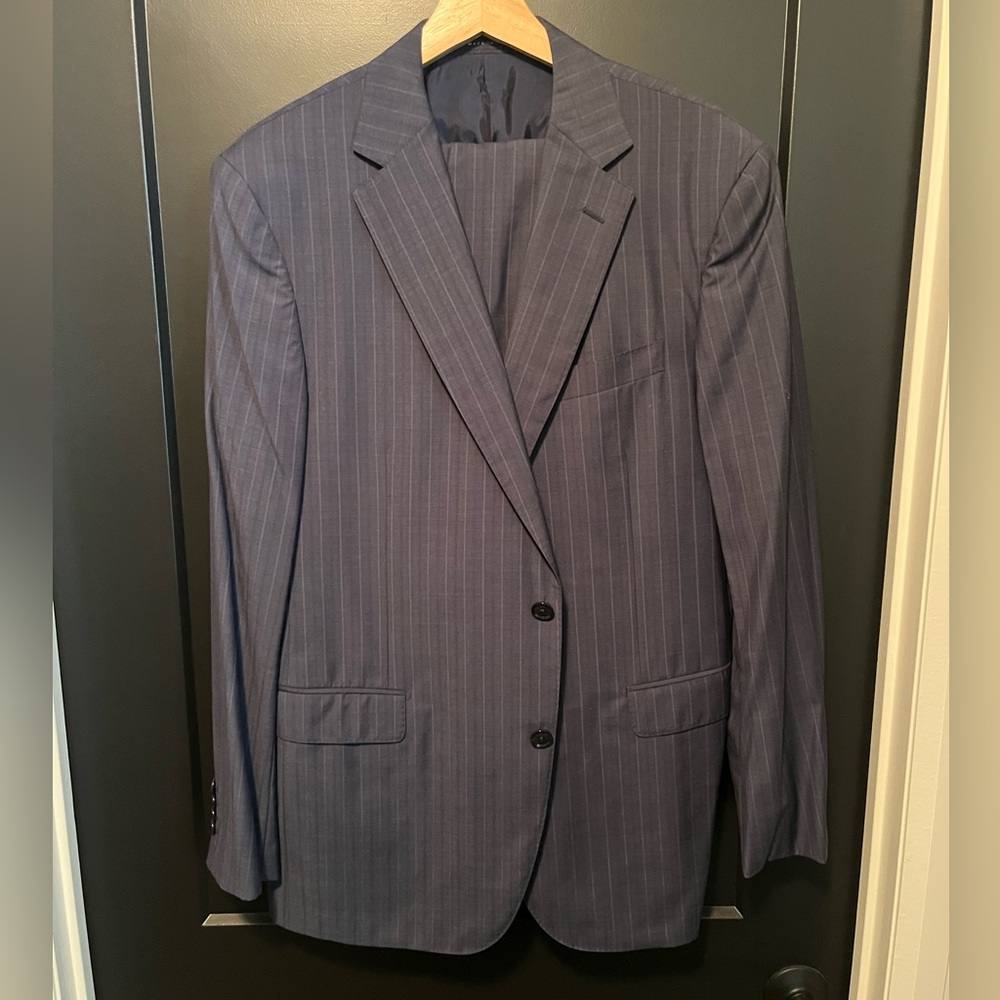 Pal Zileri Blue Grey Suit 44R